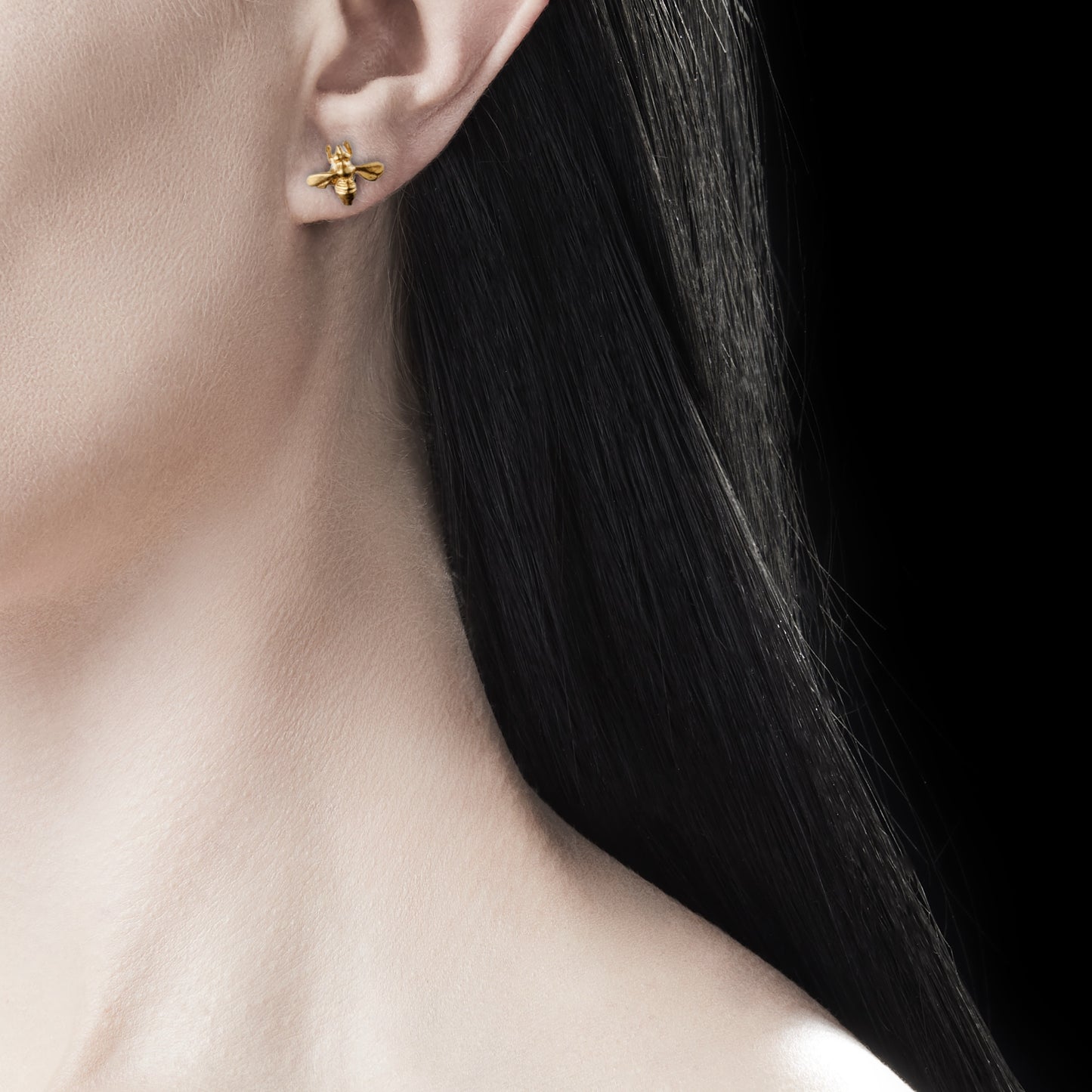 Bee Stud 18k gold Vermeil Earrings
