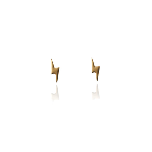 Lightning Bolt Studs Gold