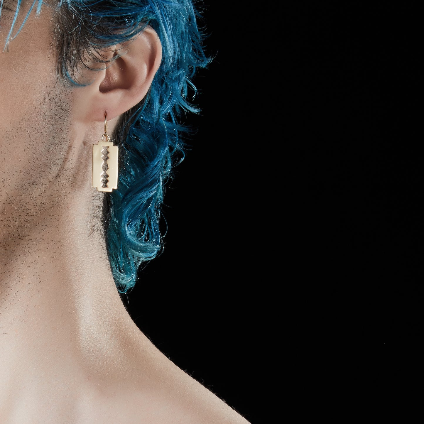 Razor Earrings Gold