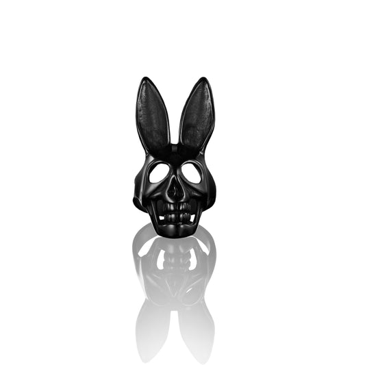 Heart of Bone Baby Bad Bunny®️ ring black on white background 