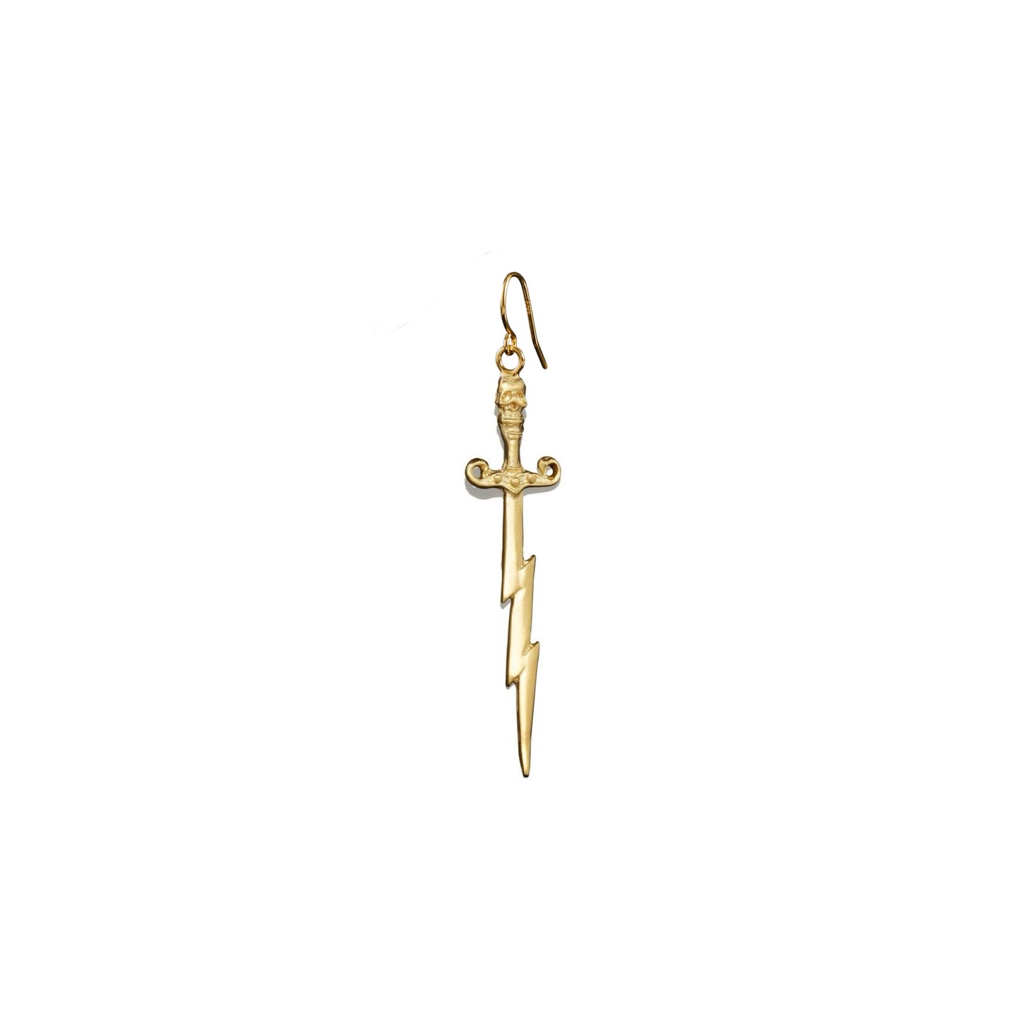 Skull Dagger Earrings Gold
