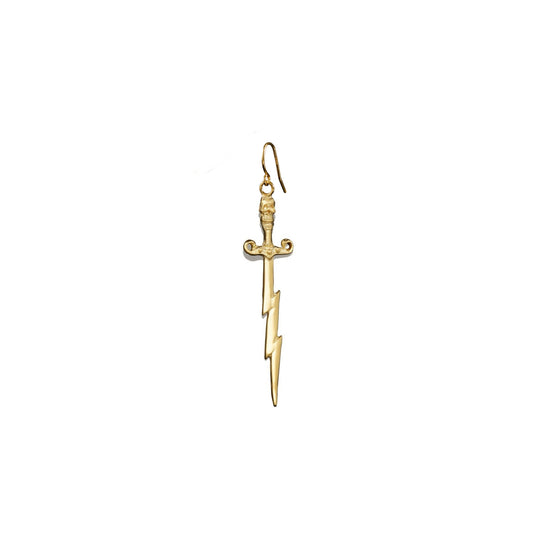 Skull Dagger Earrings Gold